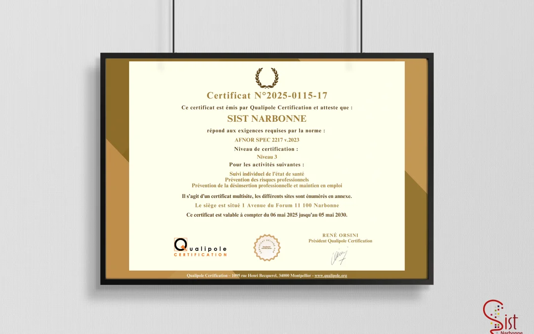 Obtention de la certification SPEC 2217