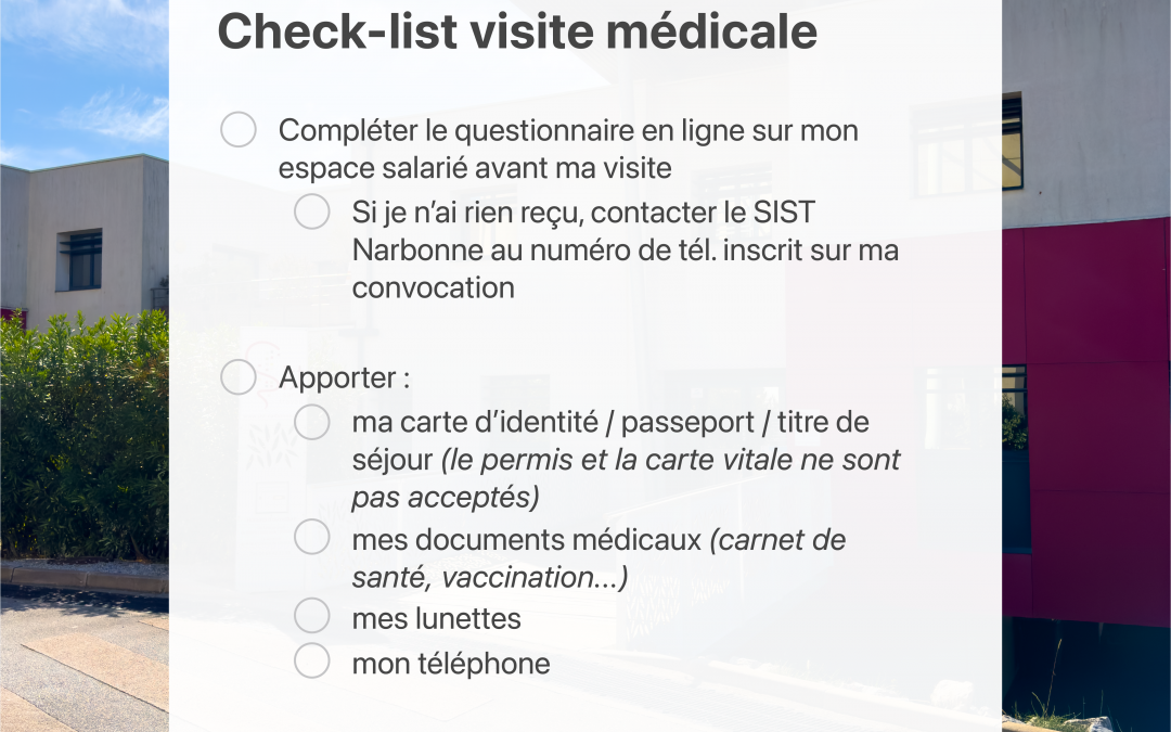 Check-list visite médicale