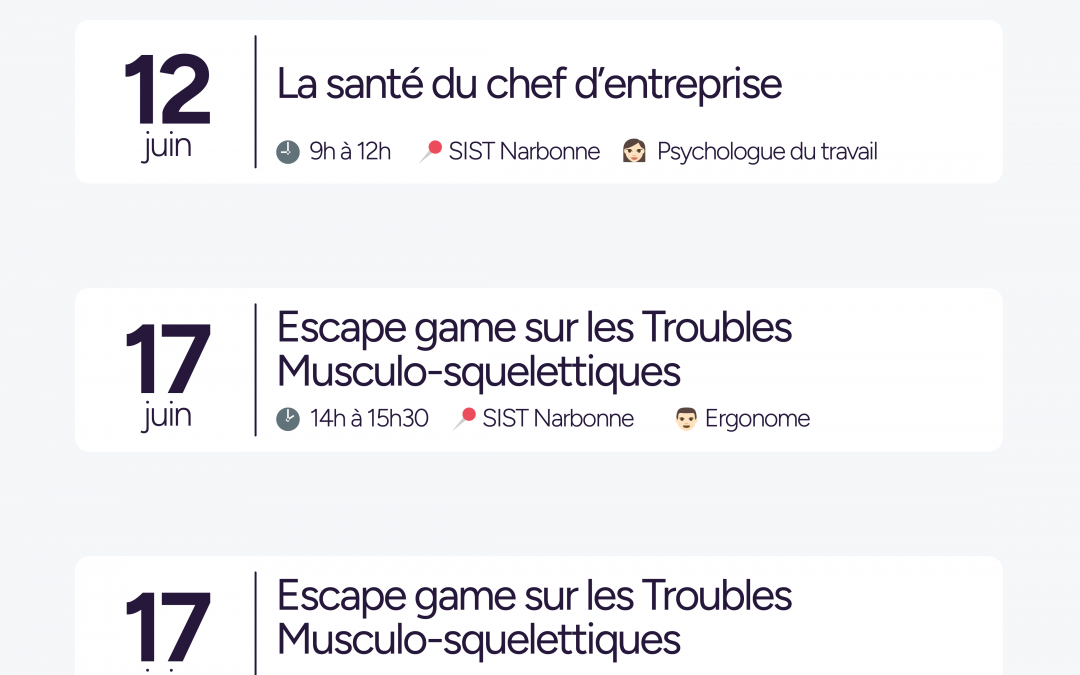 Les sensibilisations de juin !