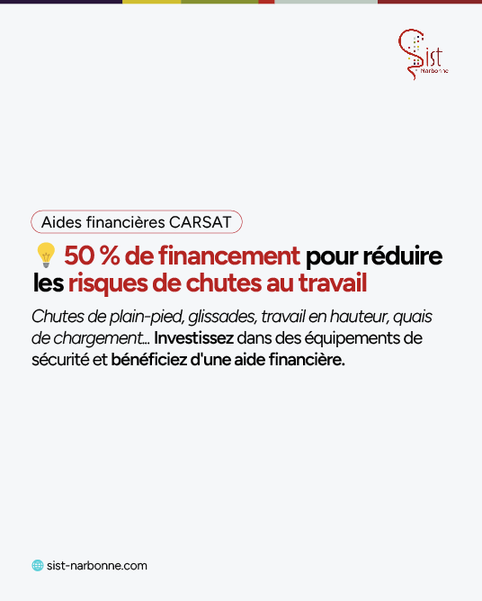 50% de financement pour réduire les risques de chutes au travail