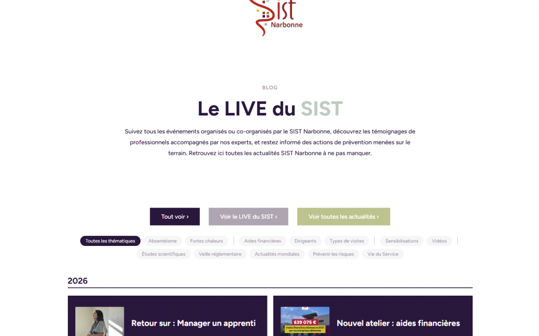 Nouveauté : la page Actualités évolue
